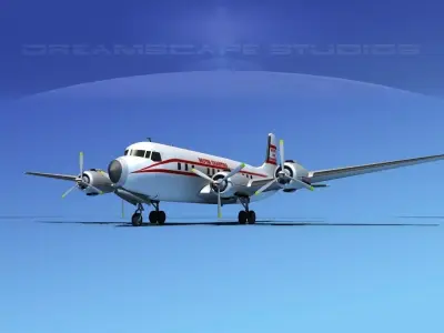 Douglas DC-7B Destin Charters 3D model