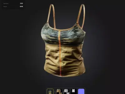 military Top game ready UE5 PBR  Low-poly 3D model