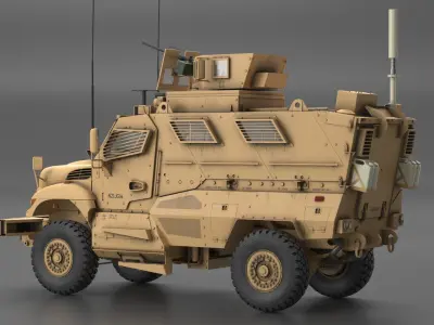 MaxxPro Armored Fighting Vehicle Rigged 3D model