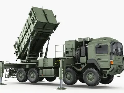 Rocket launcher MAN MIM-104 Patriot 3D model