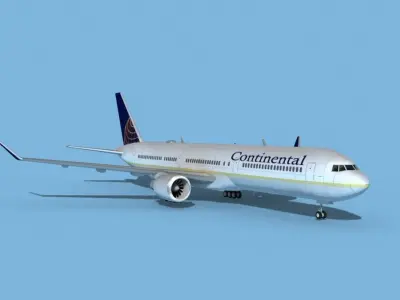 Boeing 767-400 Continental 3D model
