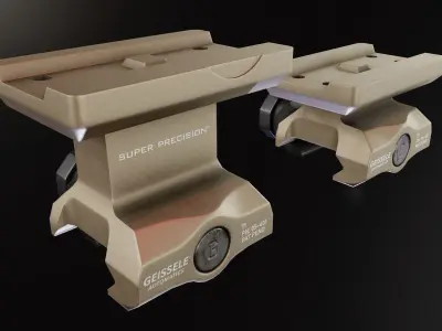  Super Precision T1 Mount Low-poly 3D model