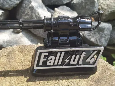 Minigun Fallout 4 Figure 3D print model