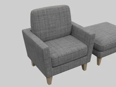 Furniture Set-01 Low-poly 3D model