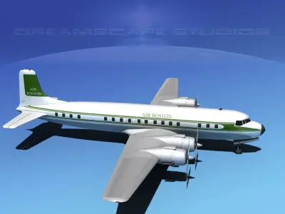 Douglas DC-7C Air Boston 3D model