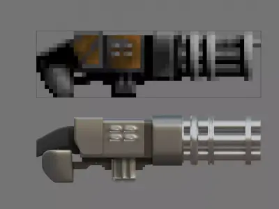 DooM Chaingun Free 3D model