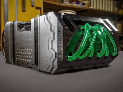 sci-fi military crates 3D model