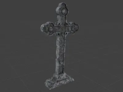 Graveyard Cross 3D model