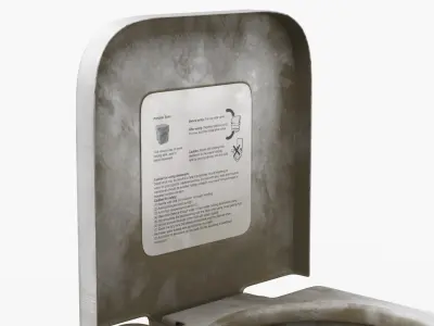 Unclean Outdoor Toilet System with Shit 3D model