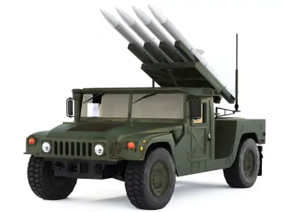 HMMWV M1097A2 CLAWS AMRAAM 2008 3D model