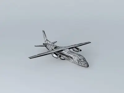 Template Antonov An140 by Sletch2003 Free 3D model