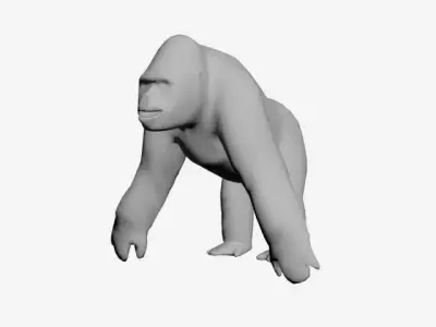 Gorilla-wild animals Low-poly 3D model