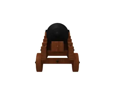 Naval Cannon 3D model
