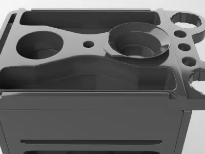 Salon SPA Beauty Rolling Trolley Cart with Drawers - lowpoly Low-poly 3D model