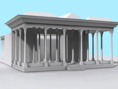 Chehel Sotoon Palace Low-poly 3D model