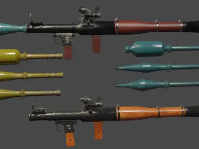 RPG 7 Launcher for Games Low Poly Low-poly 3D model