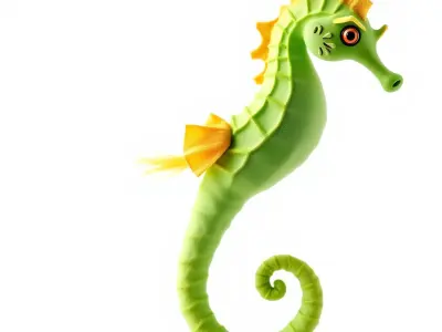Colorful Seahorse Model Pack  Detailed Marine Creature for An... Low-poly 3D model