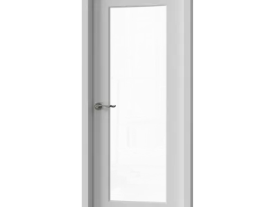  Interior Glass French Door Model, White 