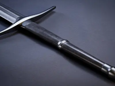 Sword and Scabbard T Low-poly 3D model