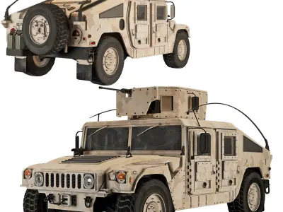 Humvee Military M1114  3D model
