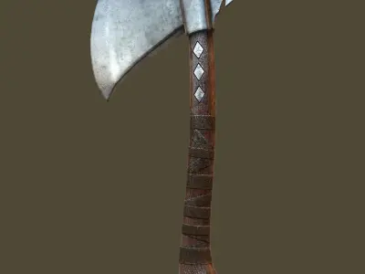 Tomahawk Axe Low-poly 3D model