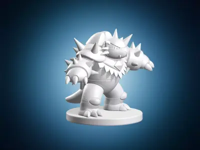 Chesnaught Pokemon Character 3D Model 3D print model