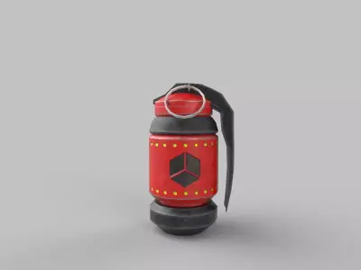 grenade water bottle Low-poly 3D model