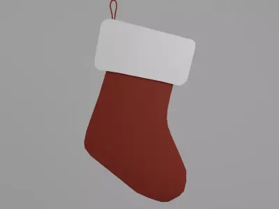 Christmas sock Free low-poly 3D model