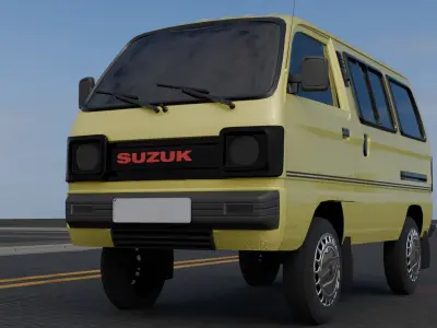 Yellow Bus - Danfo bus 3D model