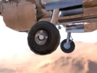 World War 2 Plane Low-poly 3D model