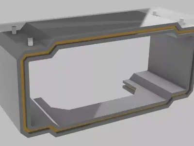 Futuristic Office Table Free 3D model