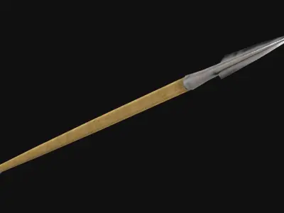 Medieval Spear Free low-poly 3D model