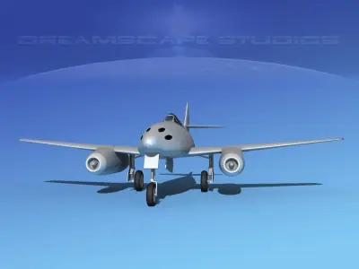 Messerschmitt ME-262A1 Bare Metal 3D model