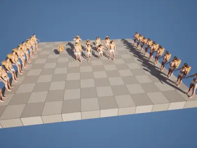 Hiking Backpack 75 - All MH Bodies and UE5 Skeletons - Rigged Low-poly 3D model