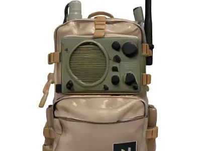 Military Radio Backpack 3D Model 3D model