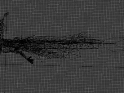 The phoenix bird Low-poly 3D model