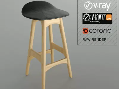 Wood Stool Free 3D model