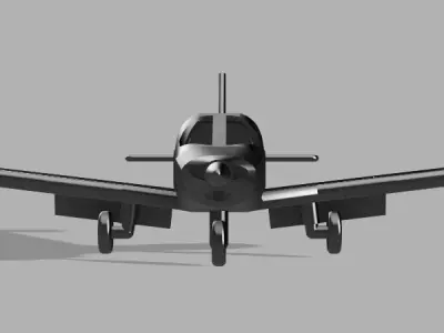 Piper ArcherII PA28-181 with flaps keychain 3D print model