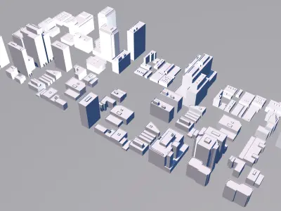 Buildings City building industrial park commercial housing 3D model