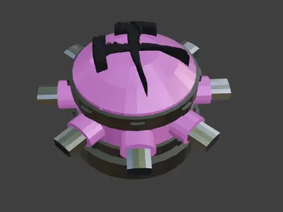 Tack Shooter Low-poly 3D model