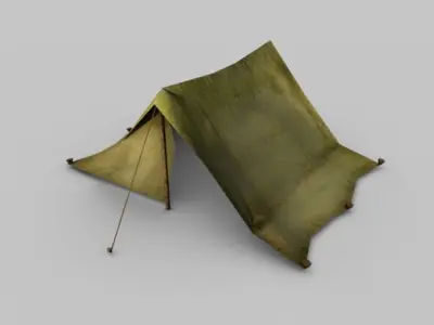 Low poly tent Low-poly 3D model