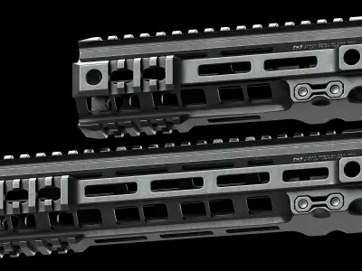 Geissele Super Modular Rail MK4 M-LOK Low-poly 3D model