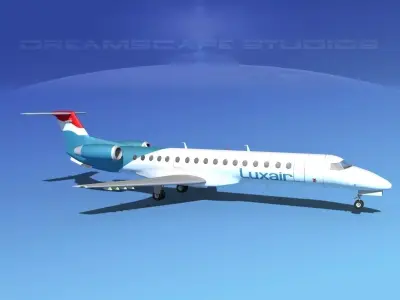 Embraer ERJ-145 Luxair 3D model