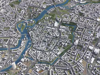 Wroclaw Low-poly 3D model
