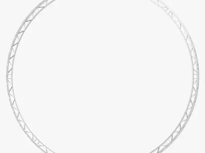 Circle Triangular Truss Full diameter 800cm 3D model