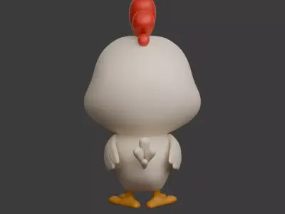 Chicken Cartoon 02 3D model