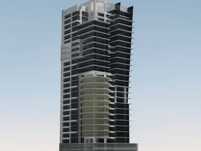 Commercial Building Multistory 3D model