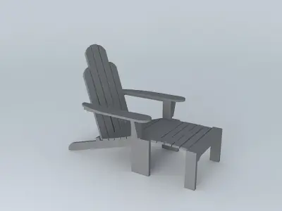 Adirondack lounge chair model Free 3D model