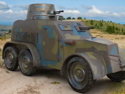 OA vz 30 Armoured Car Czechoslovak Mental Ray 3D model