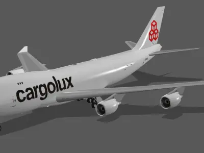 Boeing 747-400 F Cargolux 3D model